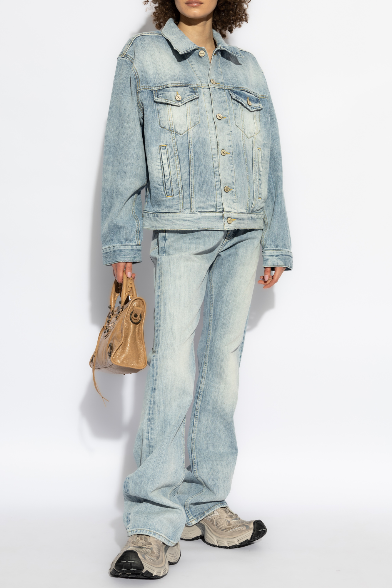 ［BALENCIAGA ］LOW WAIST PANTS 814225TRW592540 Women's Low Waist Pants in Light Blue | Balenciaga US